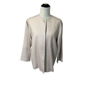 Geoffrey Beene NWT light pink wool cardigan coat oversized size 6